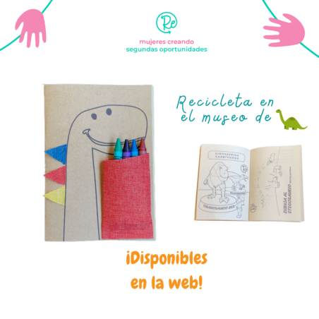 LIBRITO RECICLETA DINOSAURIO min. 3 unidades - 1