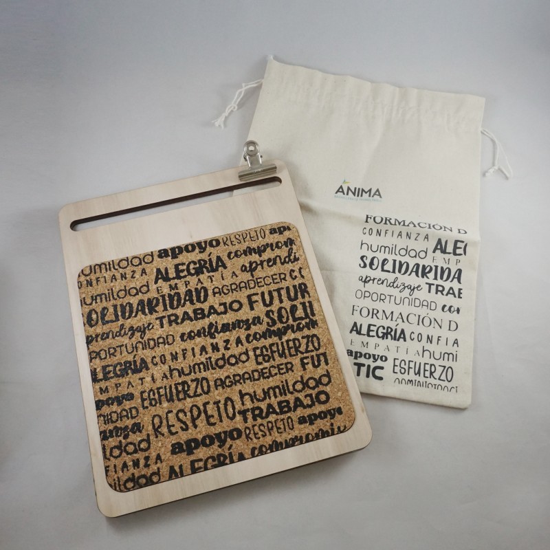 Mousepad personalizado en madera y corcho - 2