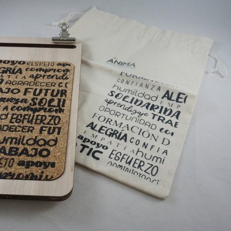 Mousepad personalizado en madera y corcho - 8
