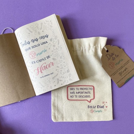 Libreta PLANNER + bolsita estampada - 1