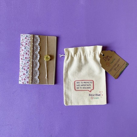 Libreta PLANNER + bolsita estampada - 2