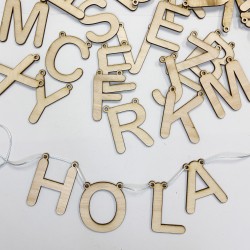 Letras en madera - arma tu cartel - 1