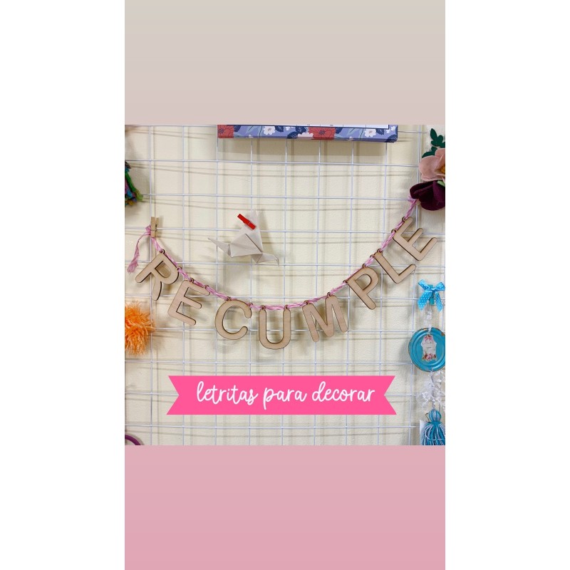 Letras en madera - arma tu cartel - 4