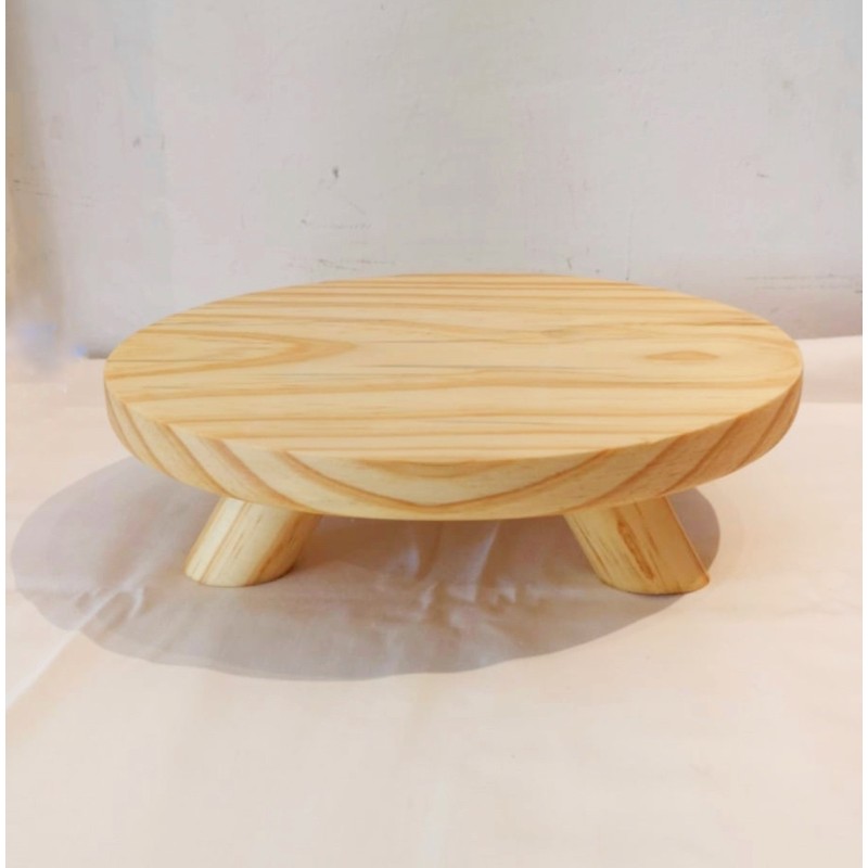 Porta Torta Baja con patitas Madera - 2