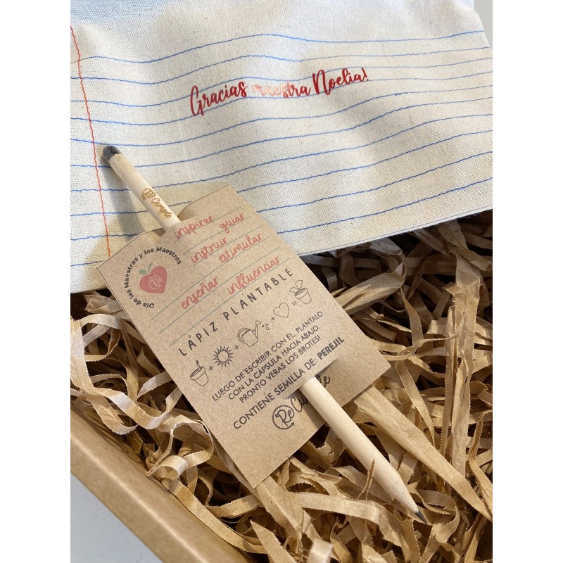 CARTUCHERA Y LÁPIZ PLANTABLE en caja para regalo - 4