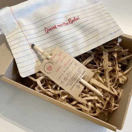 CARTUCHERA Y LÁPIZ PLANTABLE en caja para regalo - 2