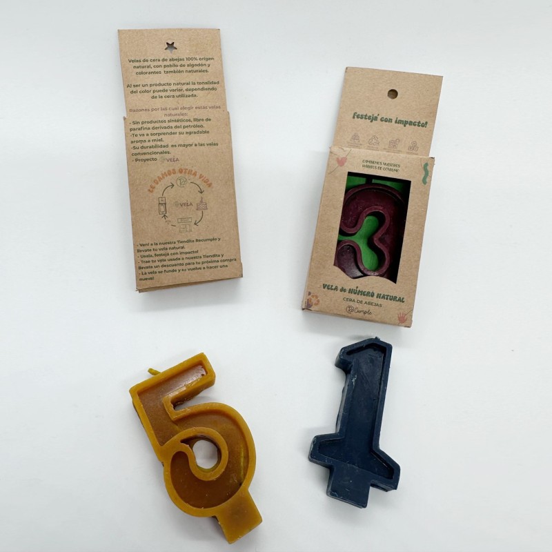 VELA ARTESANAL - CERA de ABEJA NATURAL - 2