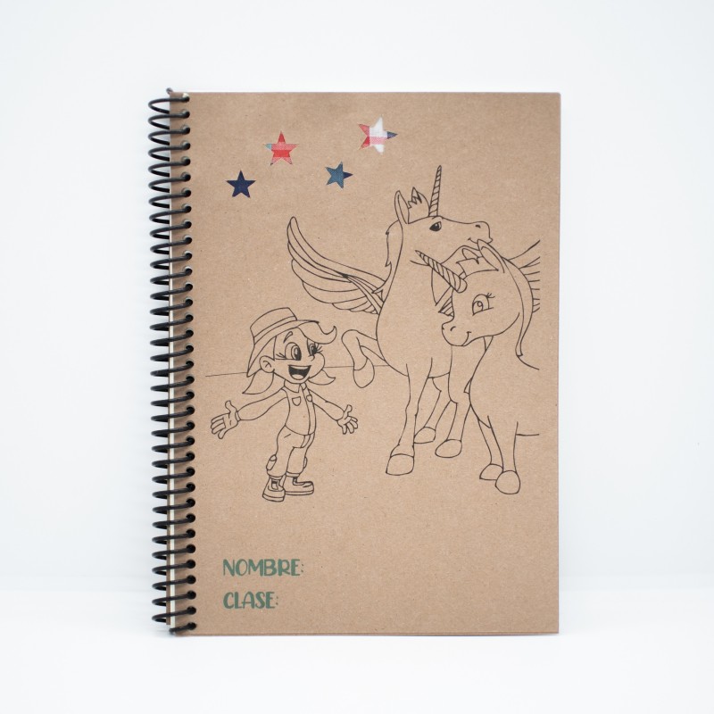CUADERNO SUSTENTABLE UNICORNIO - HOJAS CON RENGLONES - 1