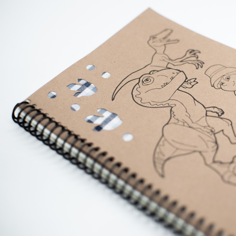 CUADERNO SUSTENTABLE DINOSAURIOS - HOJAS CON RENGLONES - 3