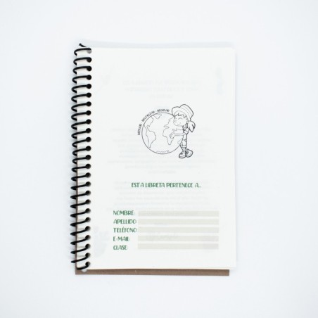 LIBRETA RECICLETA SUSTENTABLE CON RULO - 3