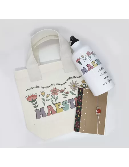 KIT MAESTRA LUNCHERA + BOTELLA + CUADERNO