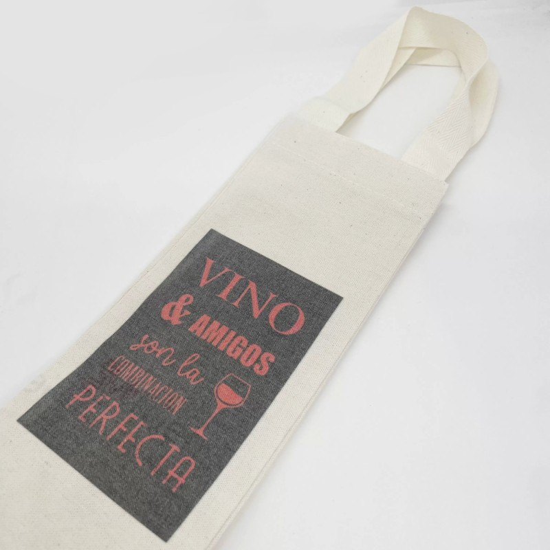 Bolsa  para botella con asas