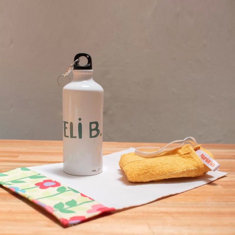 KIT MERIENDA botella mantel toalla escolar