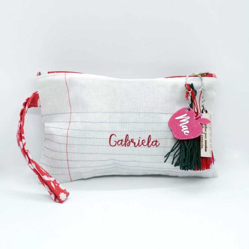 CARTUCHERA CON RENGLONES + LLAVERO MAESTRA