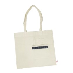 Bolsa TOTE lienzo lisa con bolsillo
