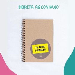 Libreta personalizada A6 con rulo