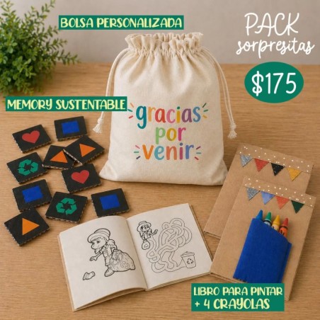 Pack sorpresita memory y recicleta