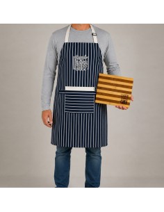 KIT ASADOR  DELANTAL + TABLA PERSONALIZADO