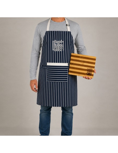 KIT ASADOR  DELANTAL + TABLA PERSONALIZADO