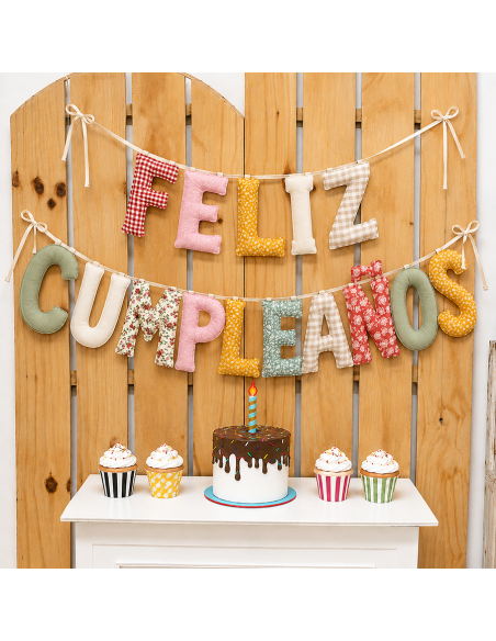 GUIRNALDA FELIZ CUMPLEAÑOS TELA