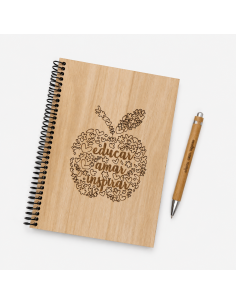 KIT MAESTRA CUADERNO MADERA