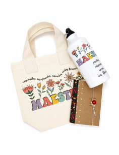 KIT MAESTRA LUNCHERA + BOTELLA + CUADERNO